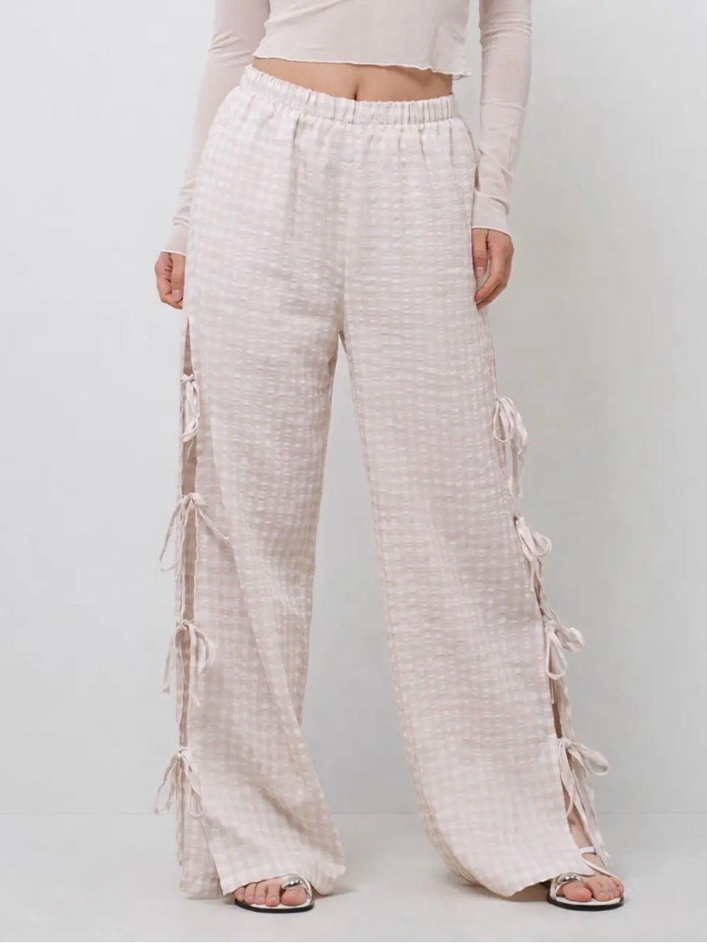 Elegant Side Tie Wide-Leg Pants | SM125